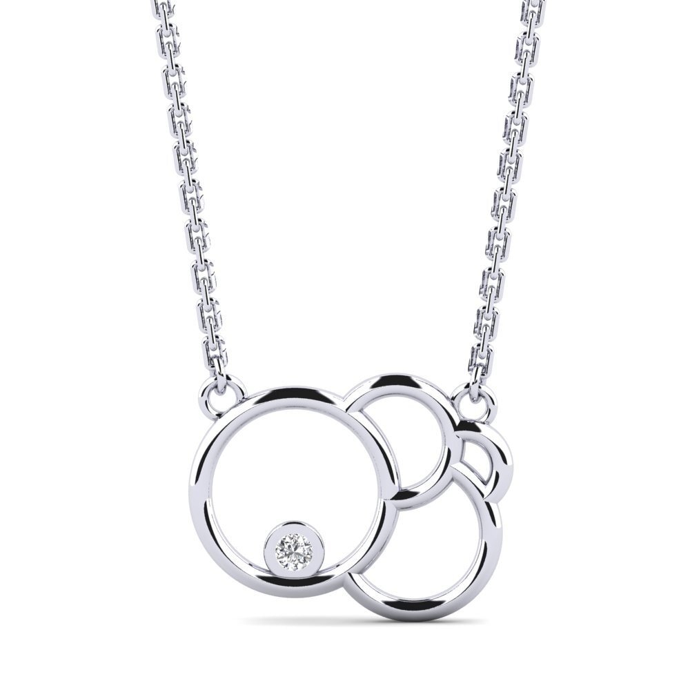 18k Oro Blanco Collar de Mujer Harville