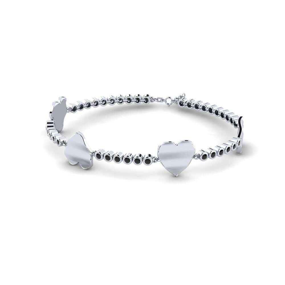 950 Palladium Black Diamond Women's Bracelet Hary