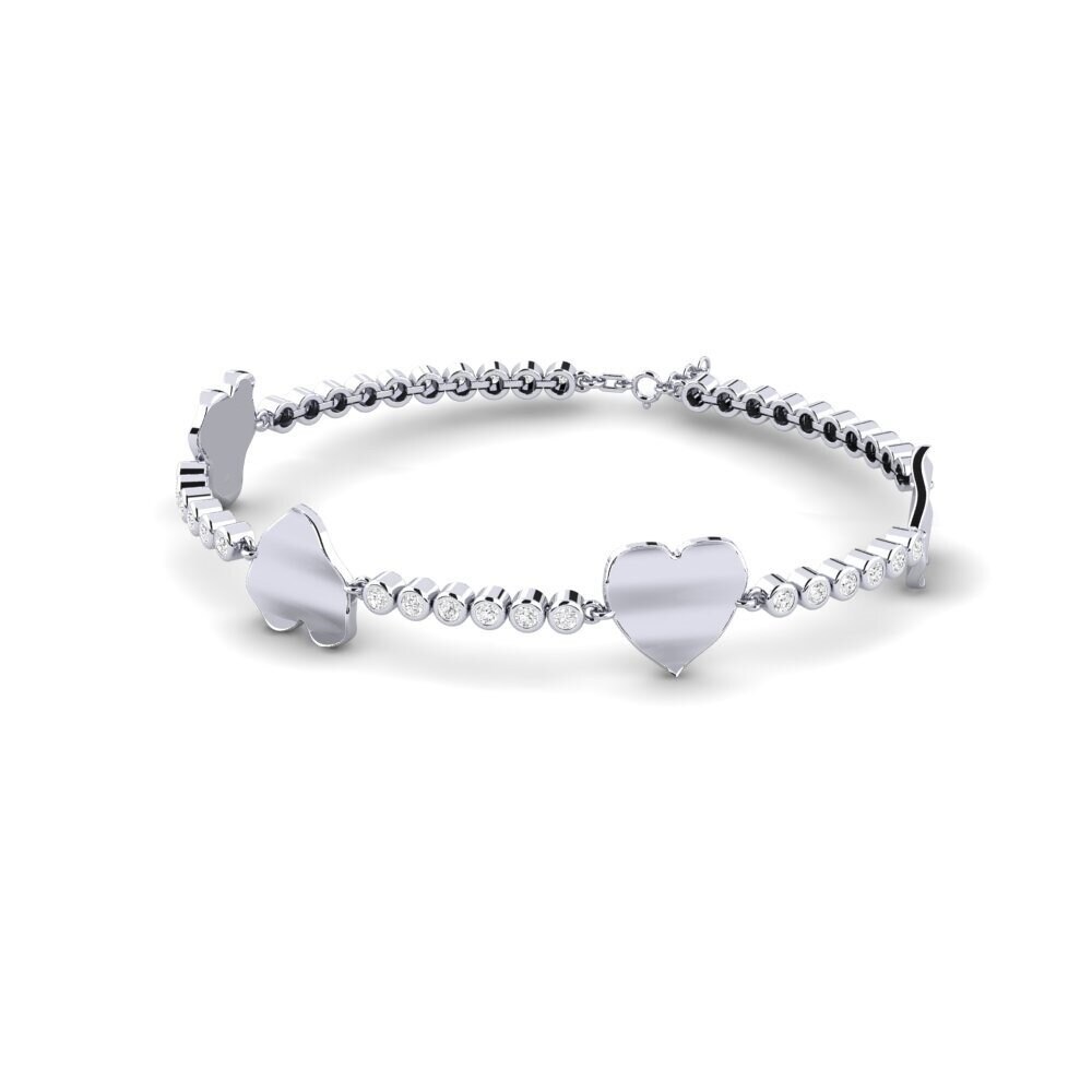 Paladio Zafiro blanco Pulsera de Mujer Hary