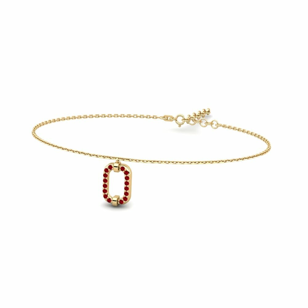 Zircone Rouge Bracelet pour femme Hasatan