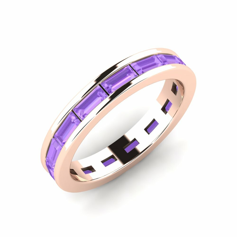 Eternity Amethyst 14k Rose Gold Ring Hassie