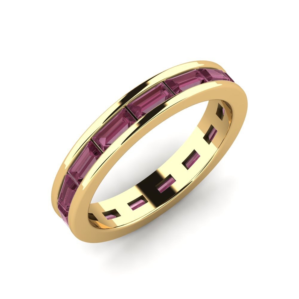 Or Jaune 14k Grenat de Rhodolite Bague Hassie