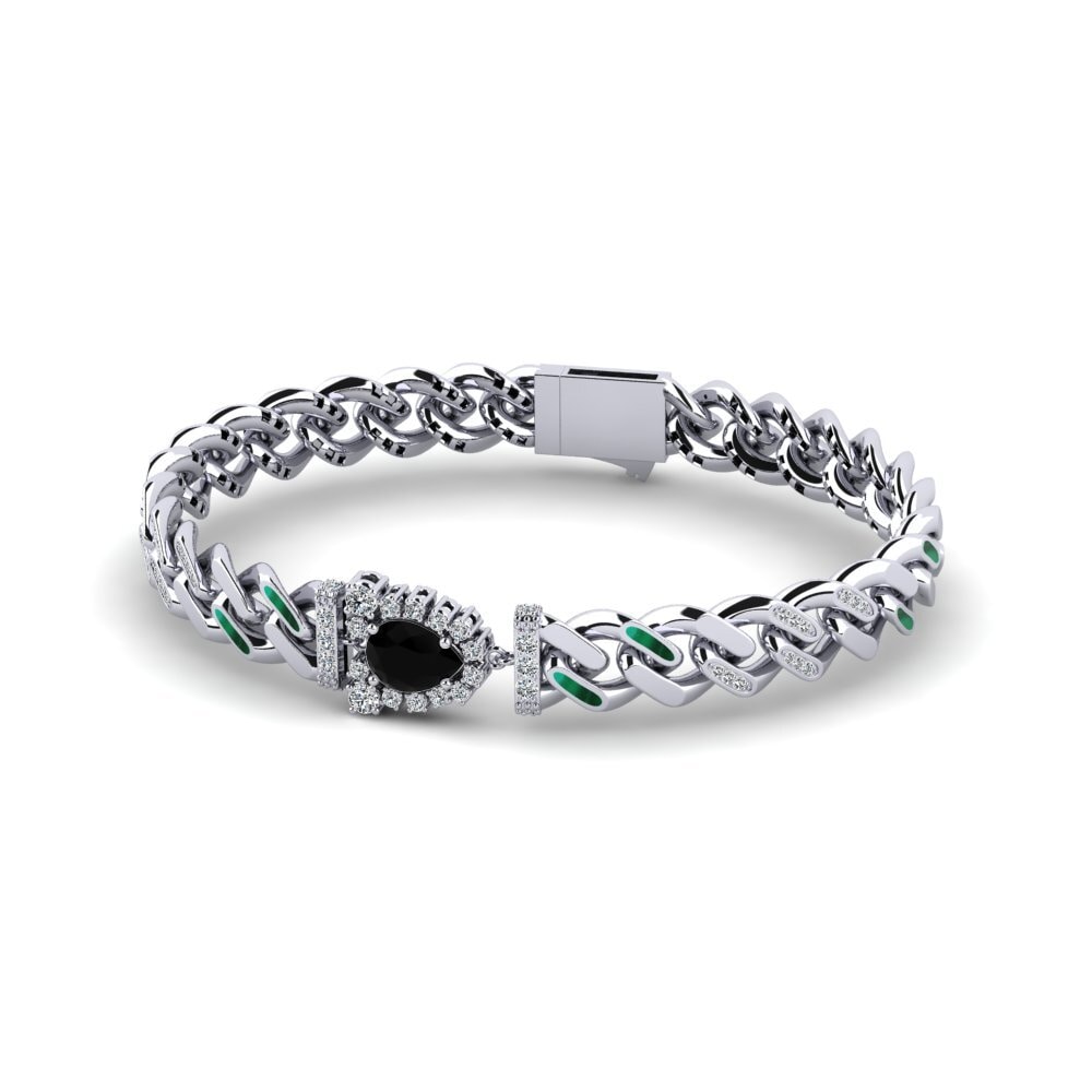 Pera Diamante negro Pulsera Hasteives