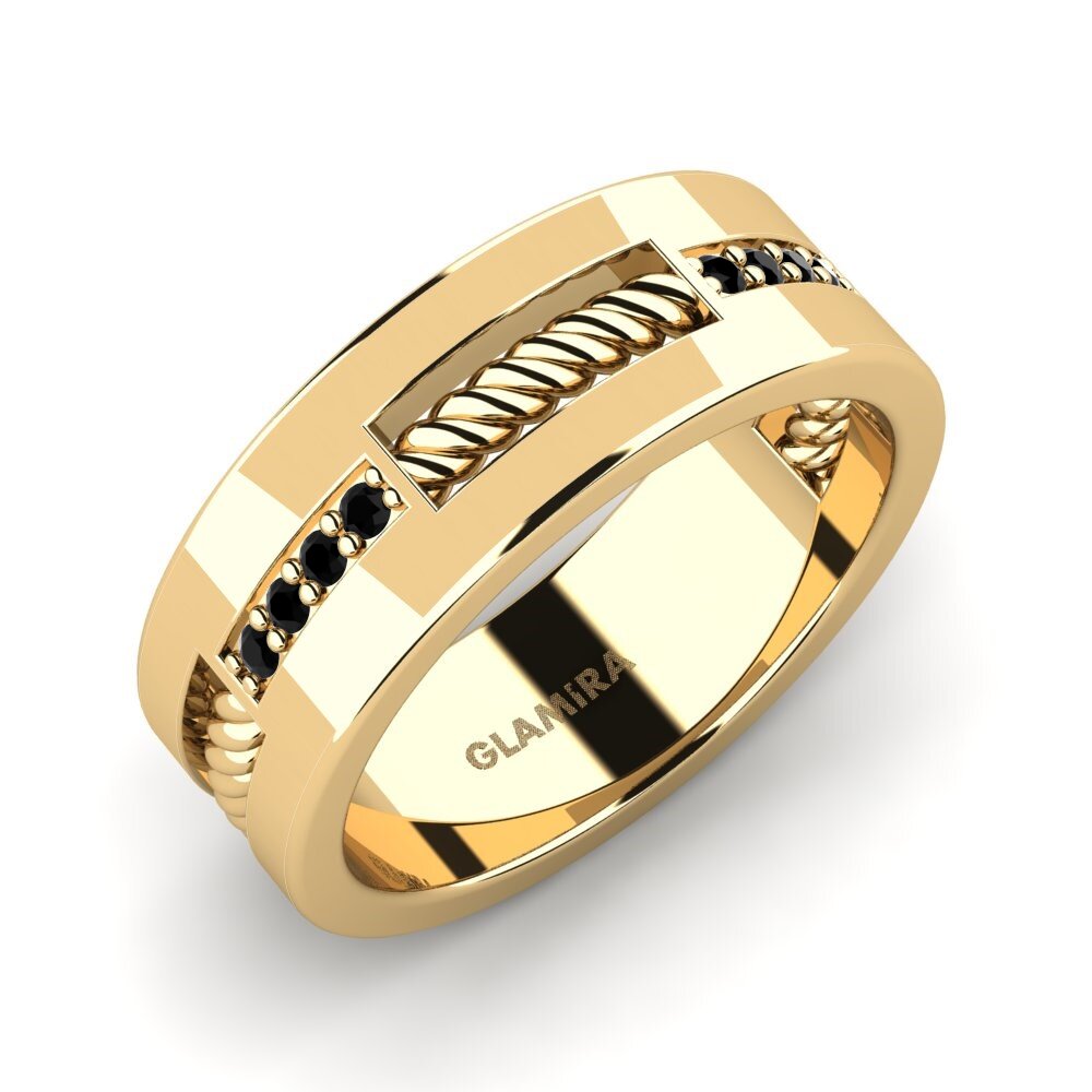 Diamant Noir Anneau rose Haveno