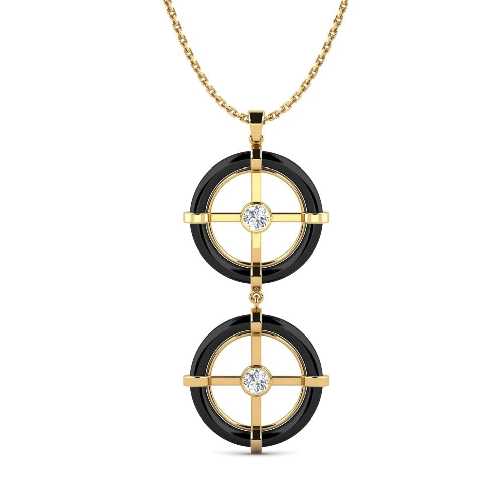 9ct Yellow Gold Diamond Women's Pendant Hayford