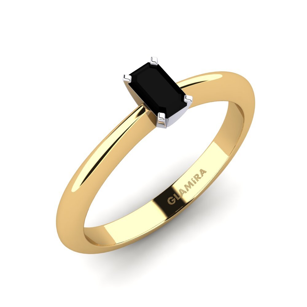 18k Oro Amarillo & Blanco Anillo de compromiso Hayley 0.4crt