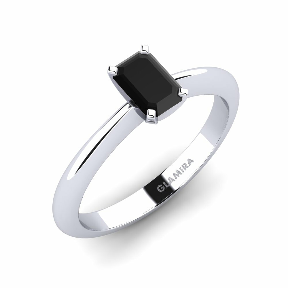 Bague de fiançailles Hayley 0.62crt Diamant Noir