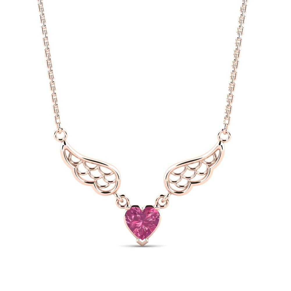 14ct Rose Gold Pink Tourmaline Women's Necklace Hayward