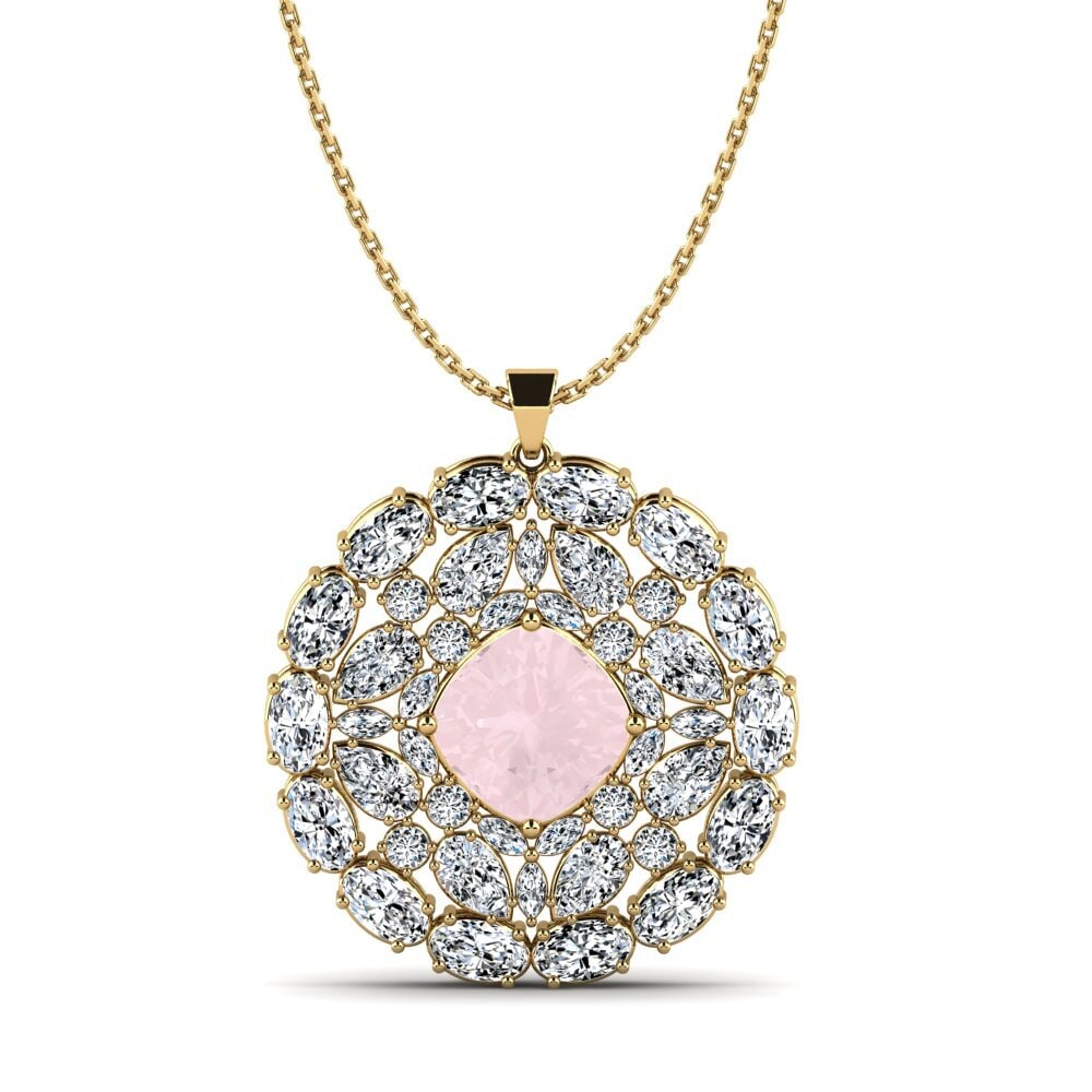 Cushion Rose Quartz Women's Pendant Haywood