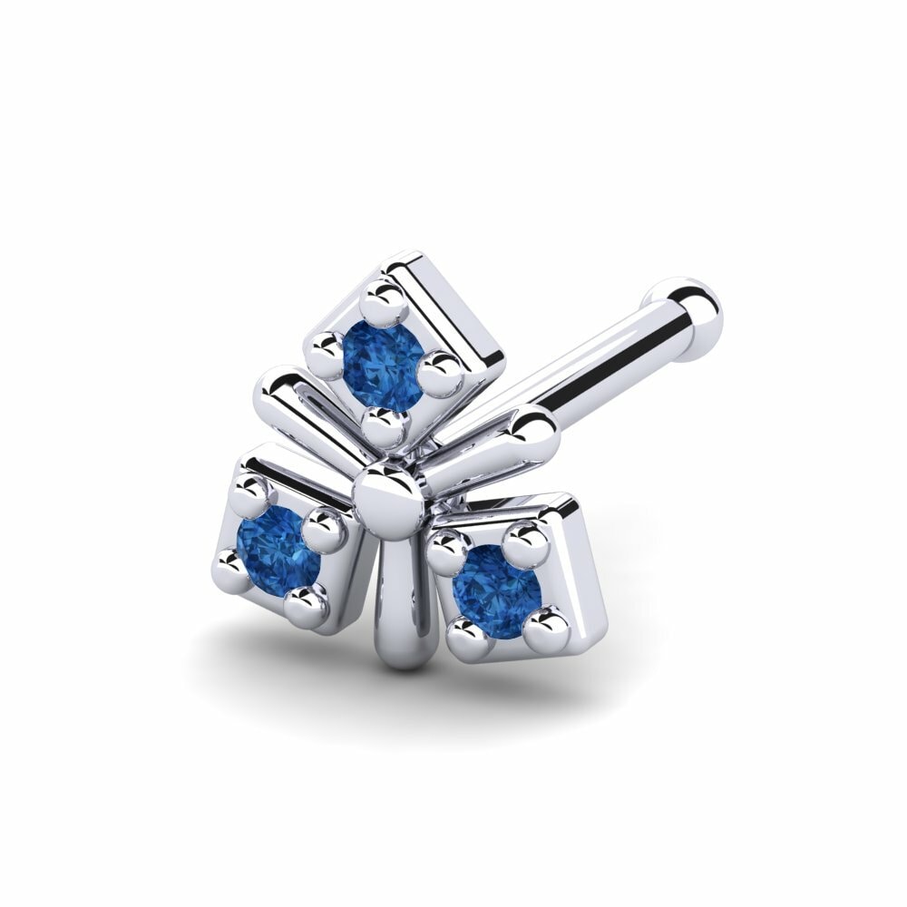 Donker Blauwe Zirkoon Neus Pin Hazir