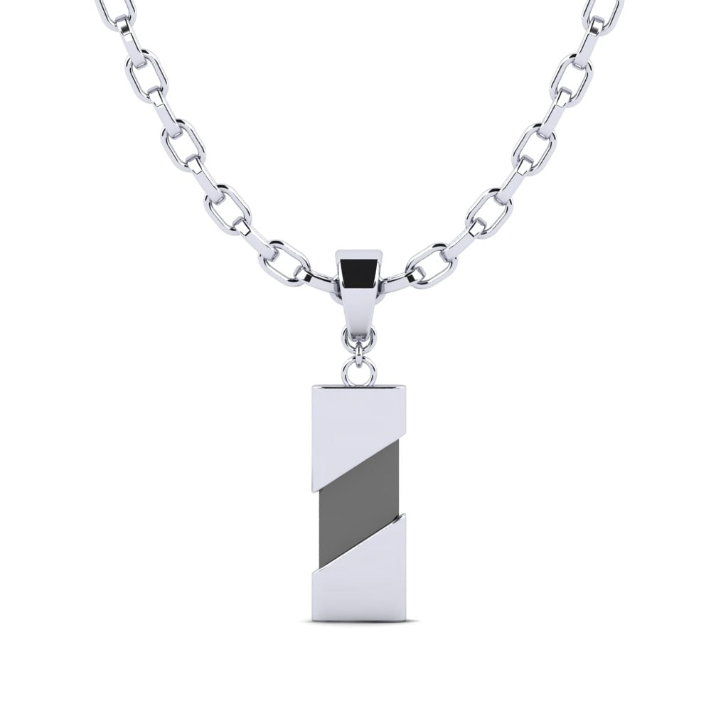 14k Oro Blanco Colgante para hombre Hazlitt