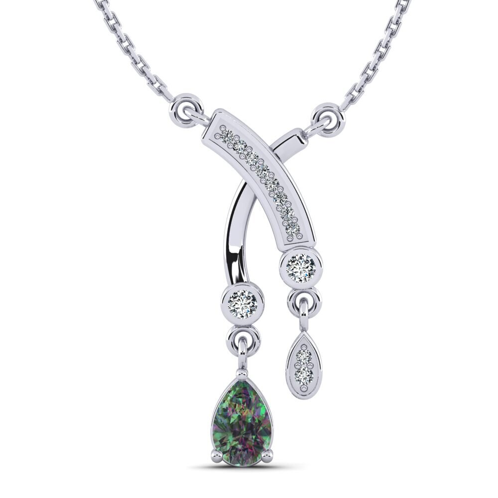 Pear Mystic Topaz Women's Necklace Hedyla