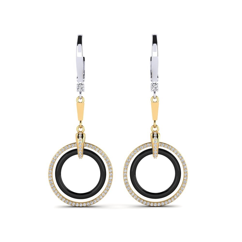 18ct Yellow & White Gold Lab Grown Diamond Women's Earring Hefley