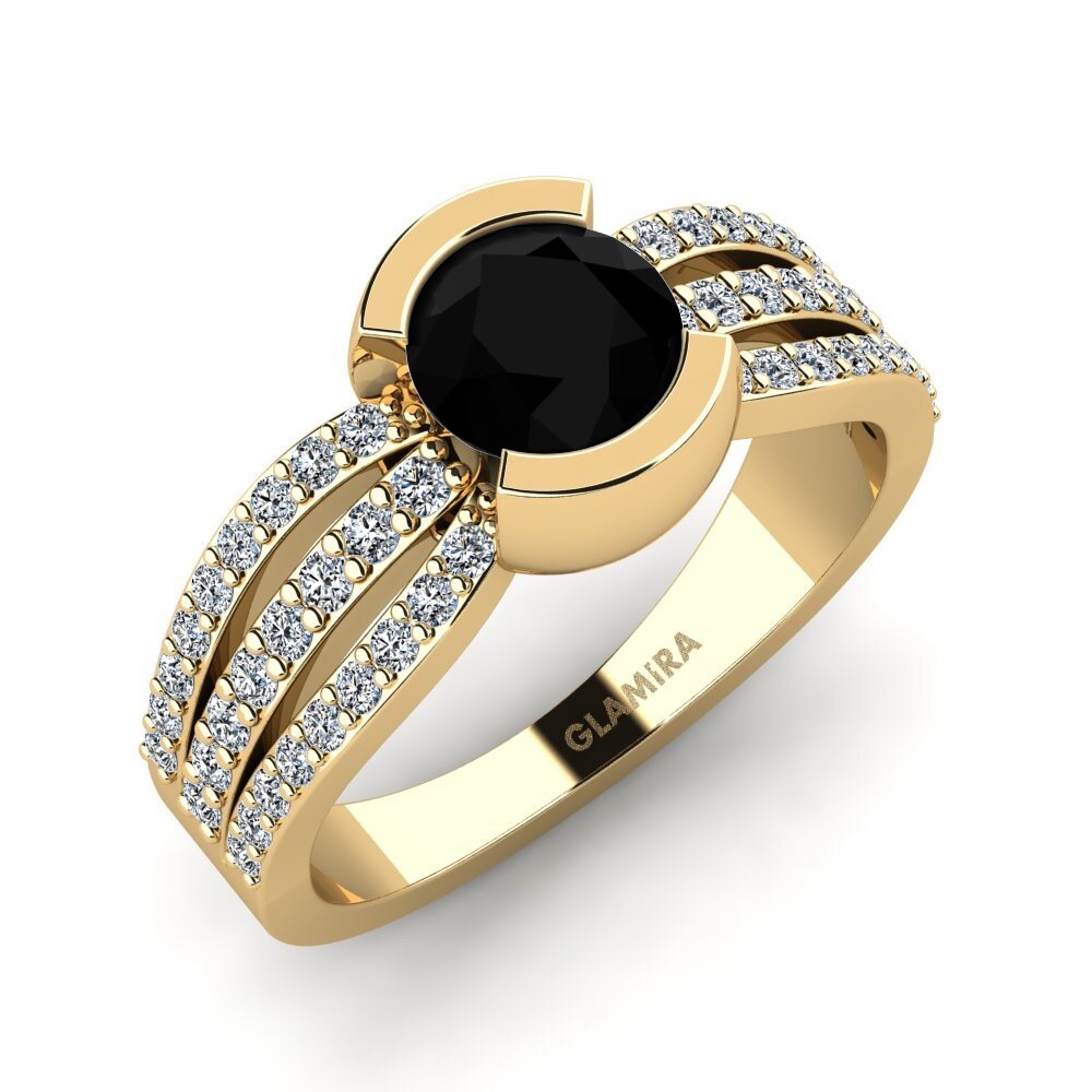 Onyx Noir Bague pour femme Hehwe