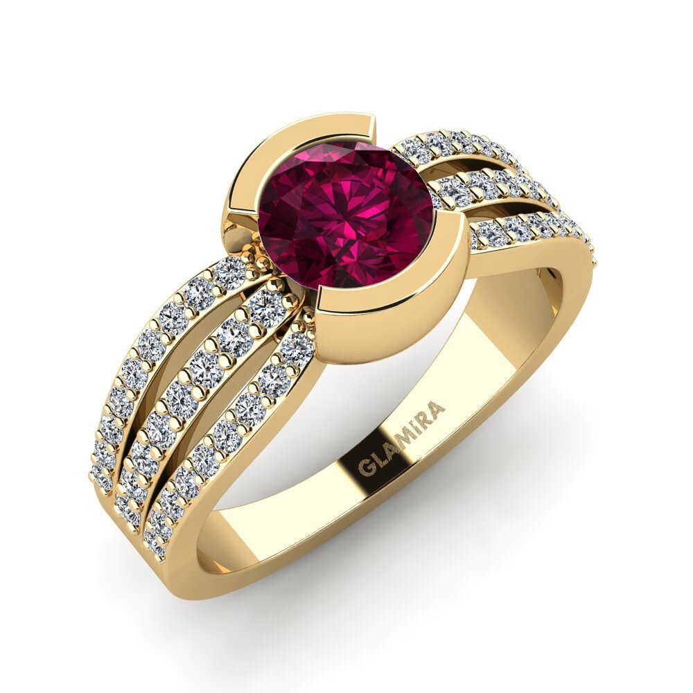 Rhodolite Garnet Women's Ring Hehwe