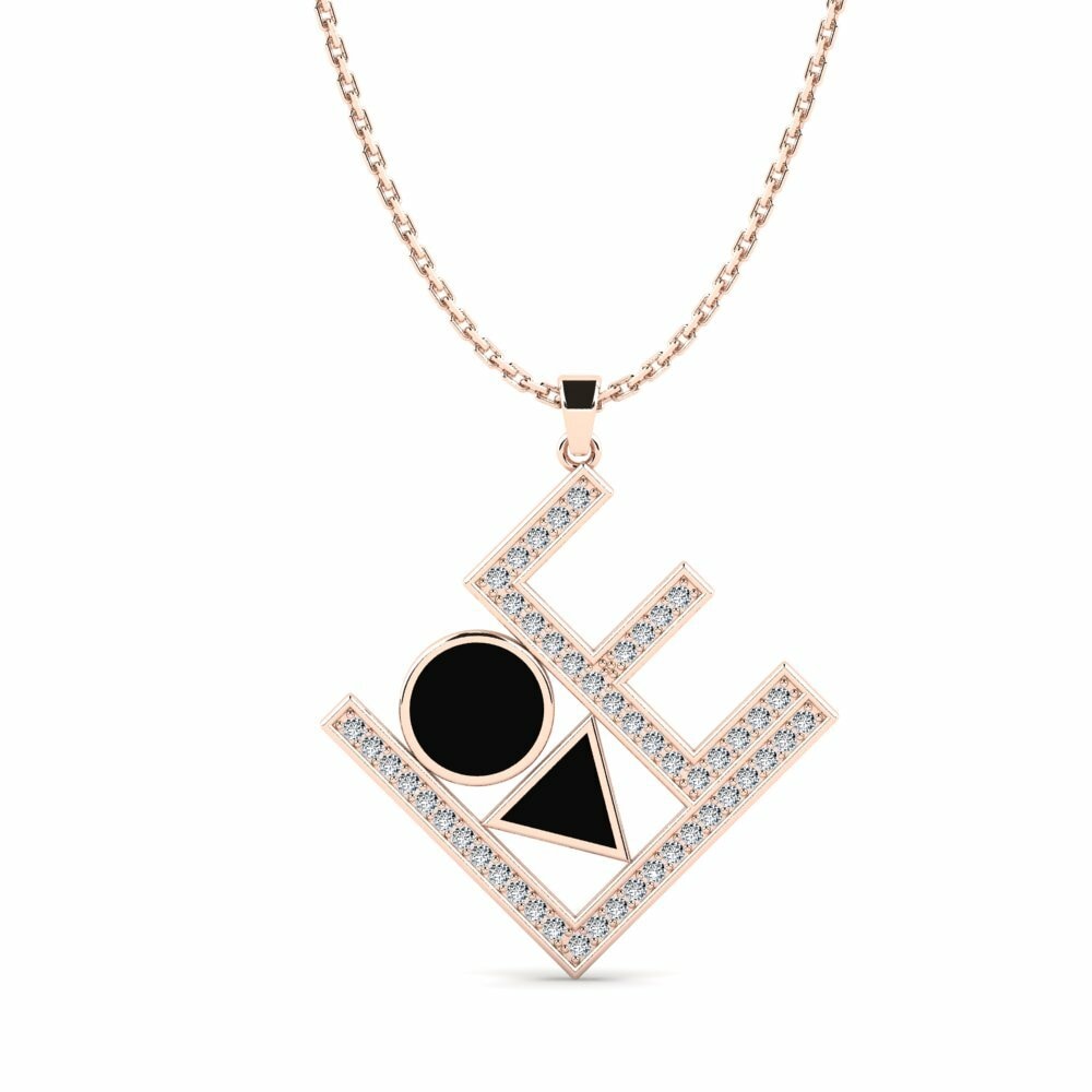 Vàng Hồng 18K Đá Zirconia Mặt dây chuyền nữ Heike