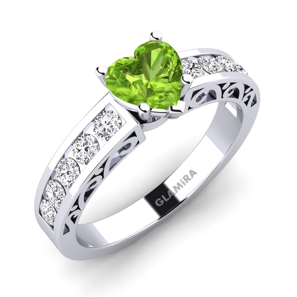 Peridot Engagement Ring Helena