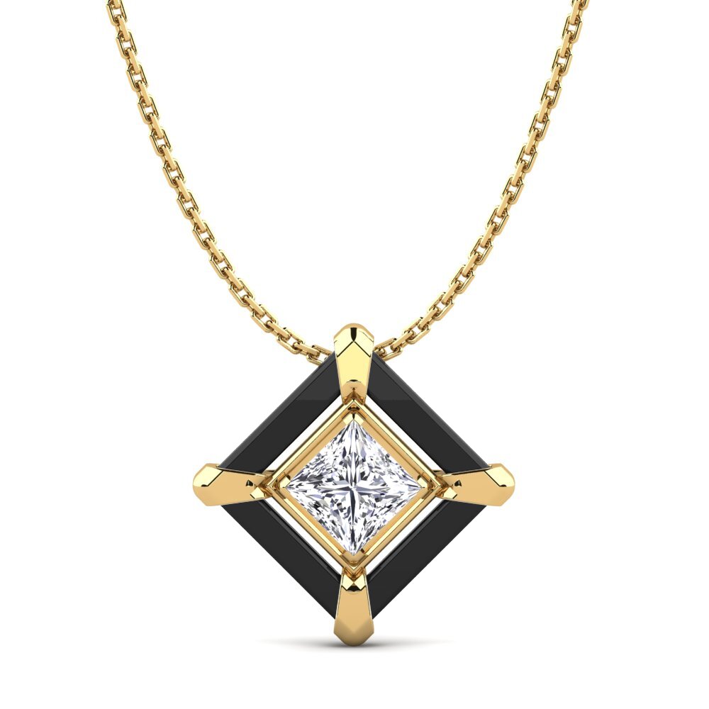 9ct Yellow Gold Diamond Women's Pendant Helget