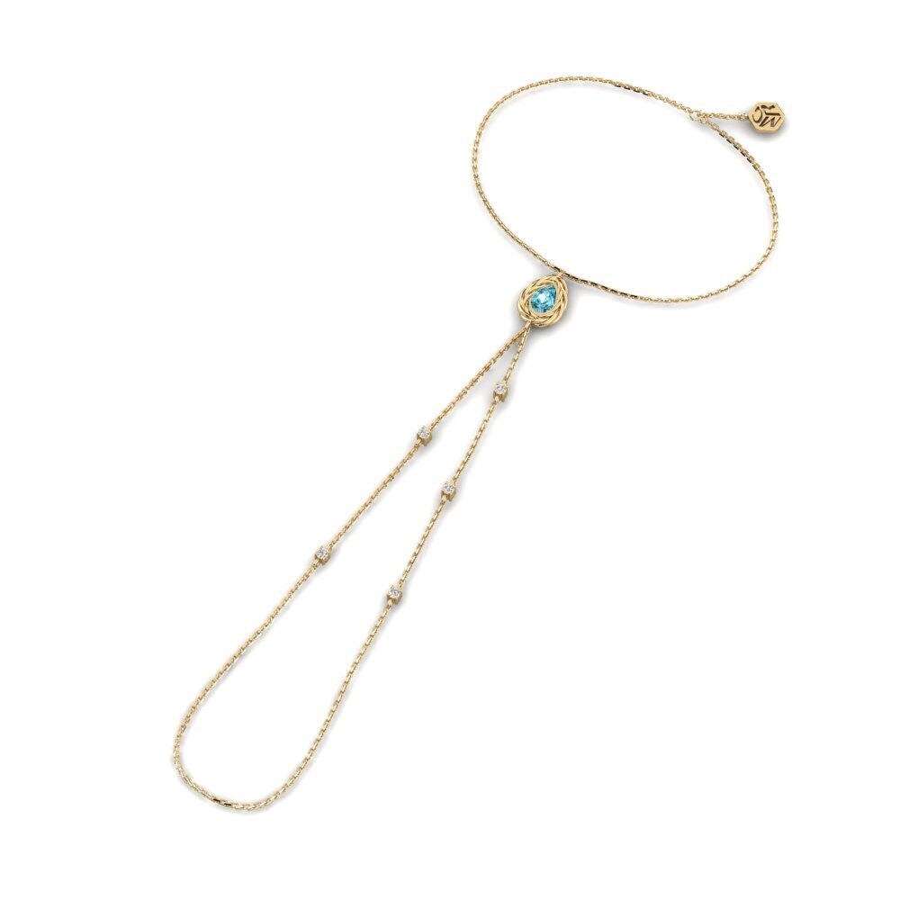 Zircon Bleu Bracelet de main Helsara