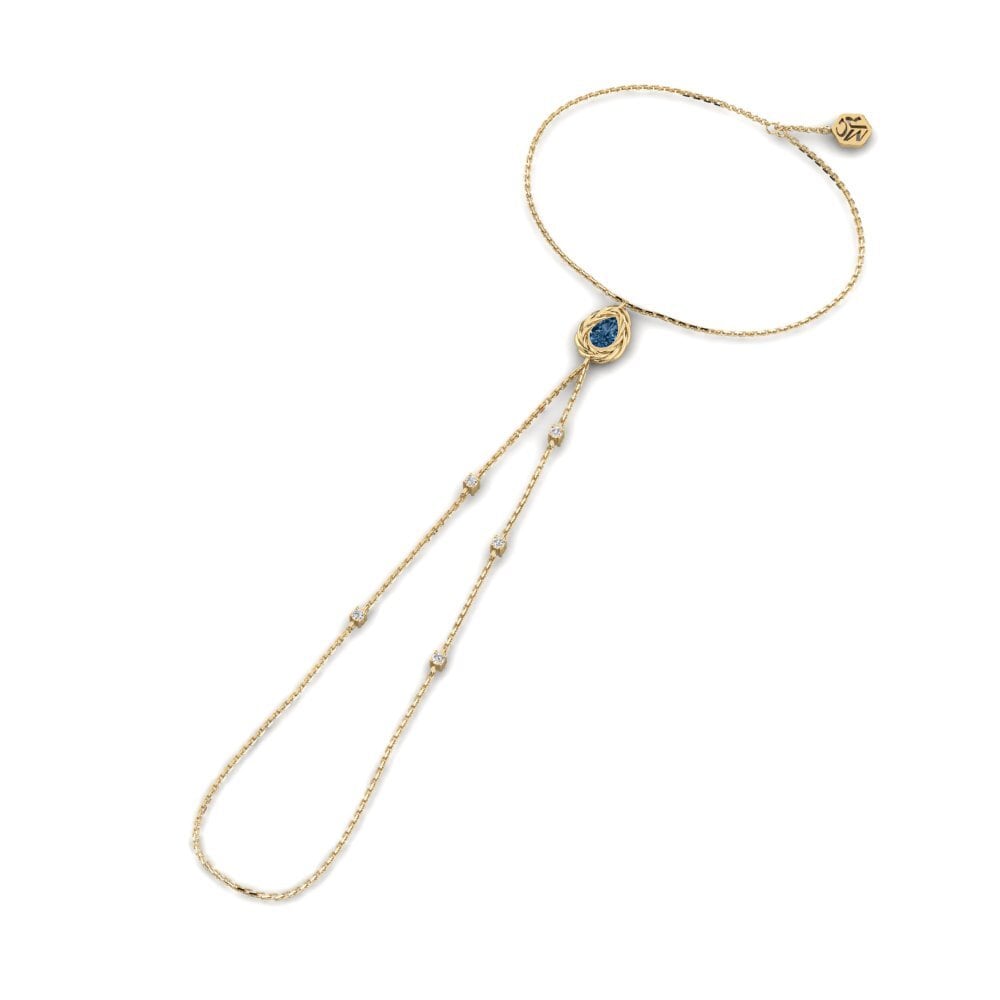 Blauer Diamant Fingerkette Helsara