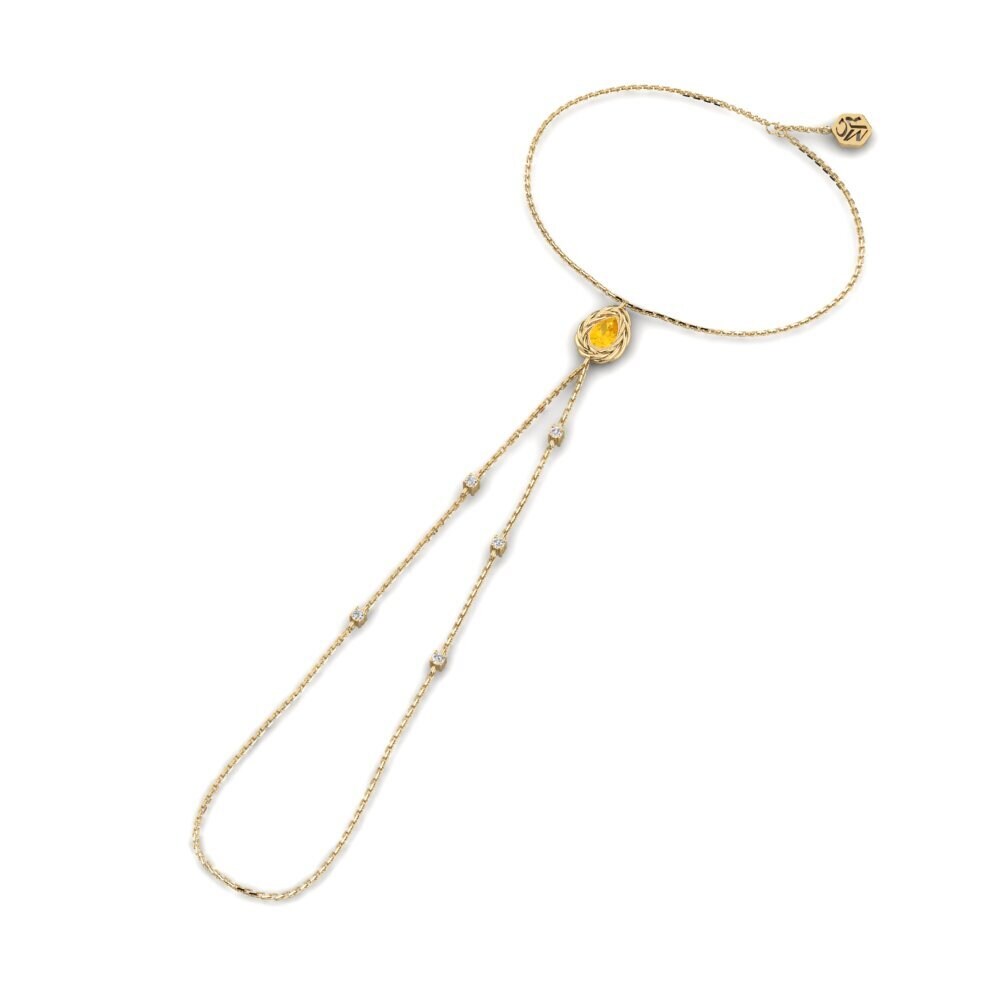 Poire Citrine Bracelet de main Helsara