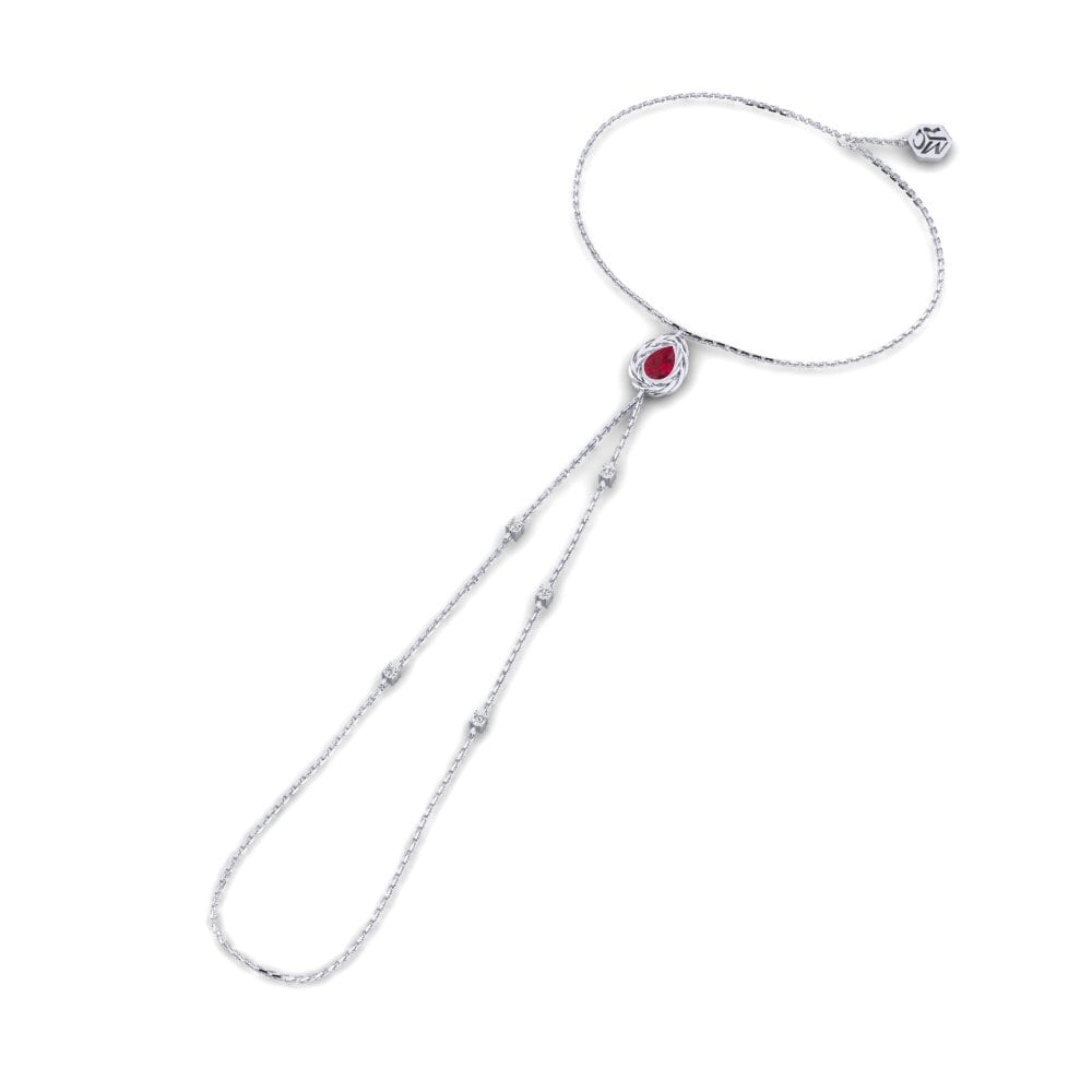 Palladium 950 Rubis Bracelet de main Helsara
