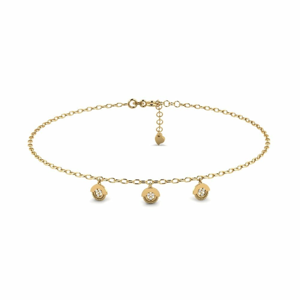 Or Jaune 18k Chaîne cheville femme Hemangi