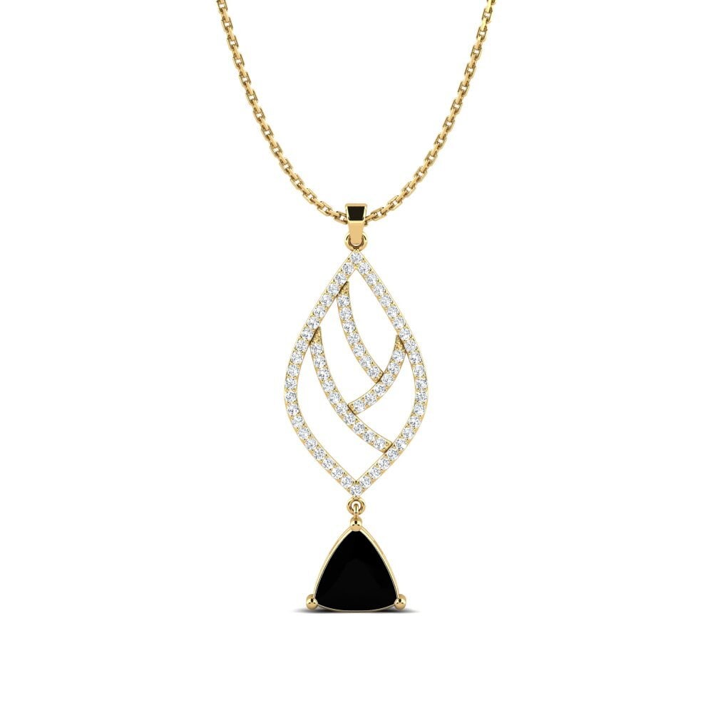 Trillion Black Sapphire Women's Pendant Hemingr