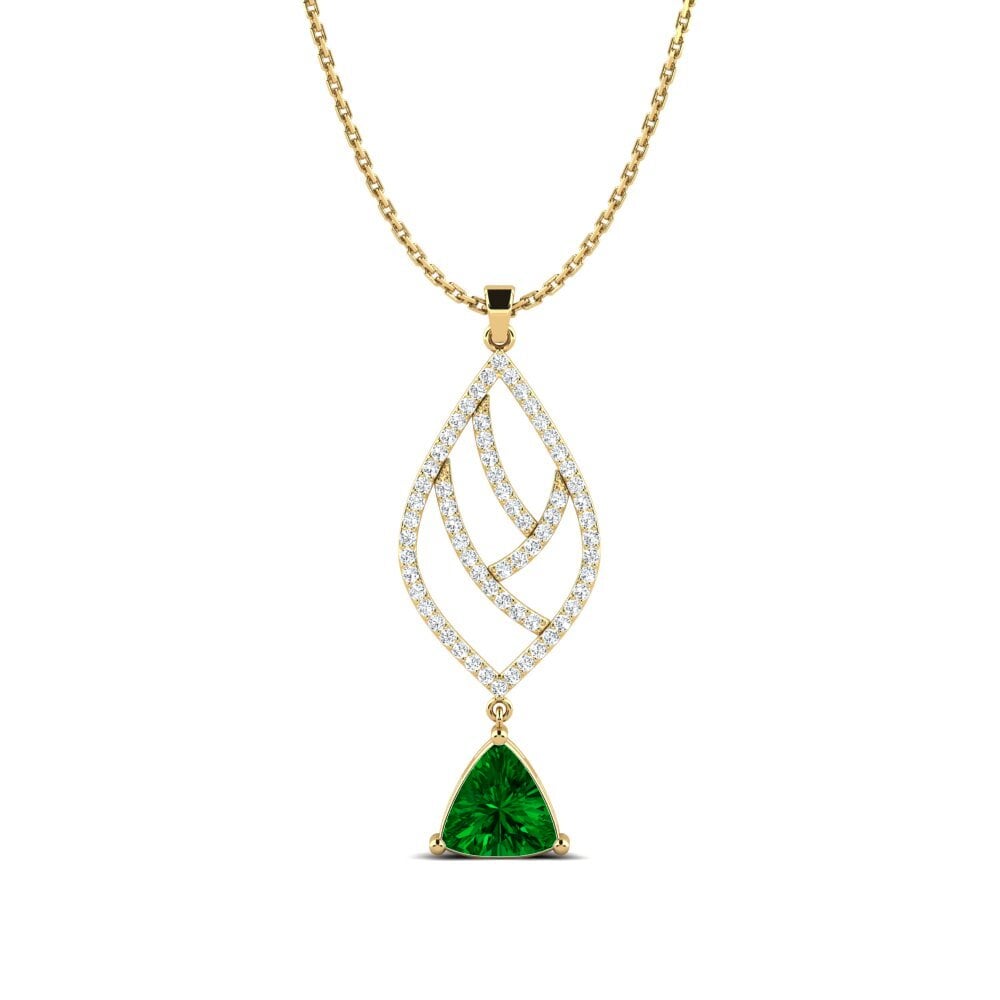 Trillion Green Zirconia Pendant Hemingr