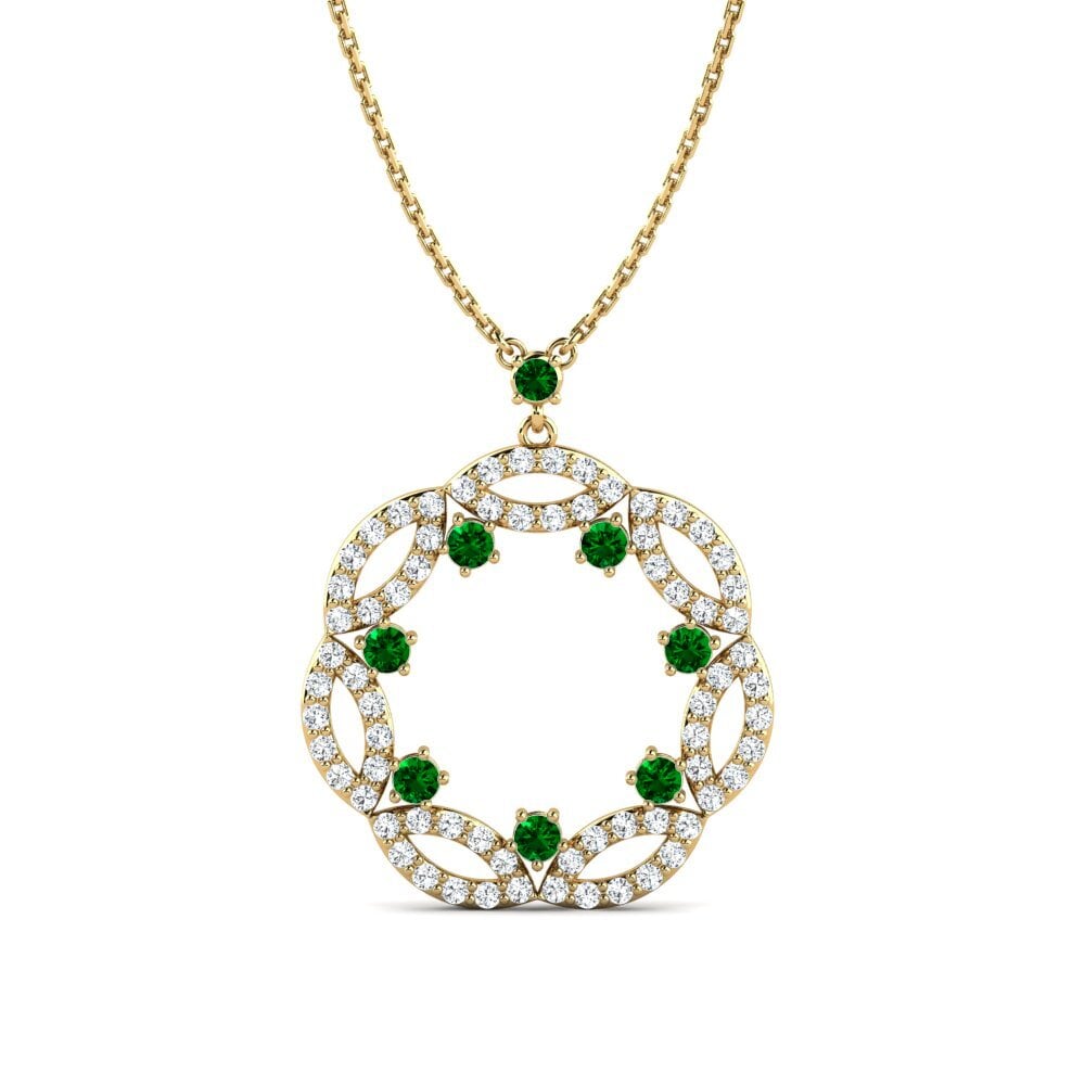 Green Zirconia Women's Necklace Hemming