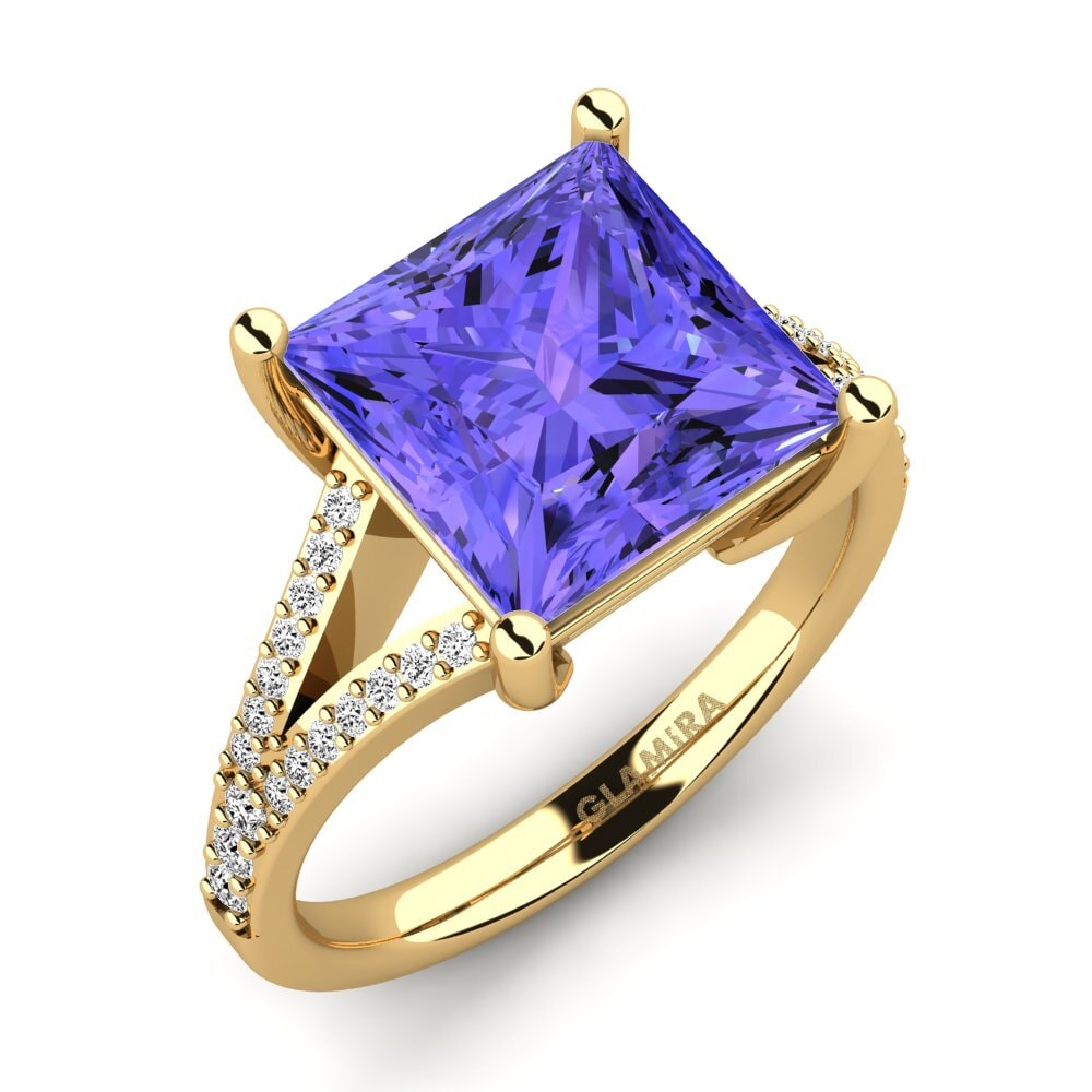 14k Oro Amarillo Tanzanita Anillo Hendrika