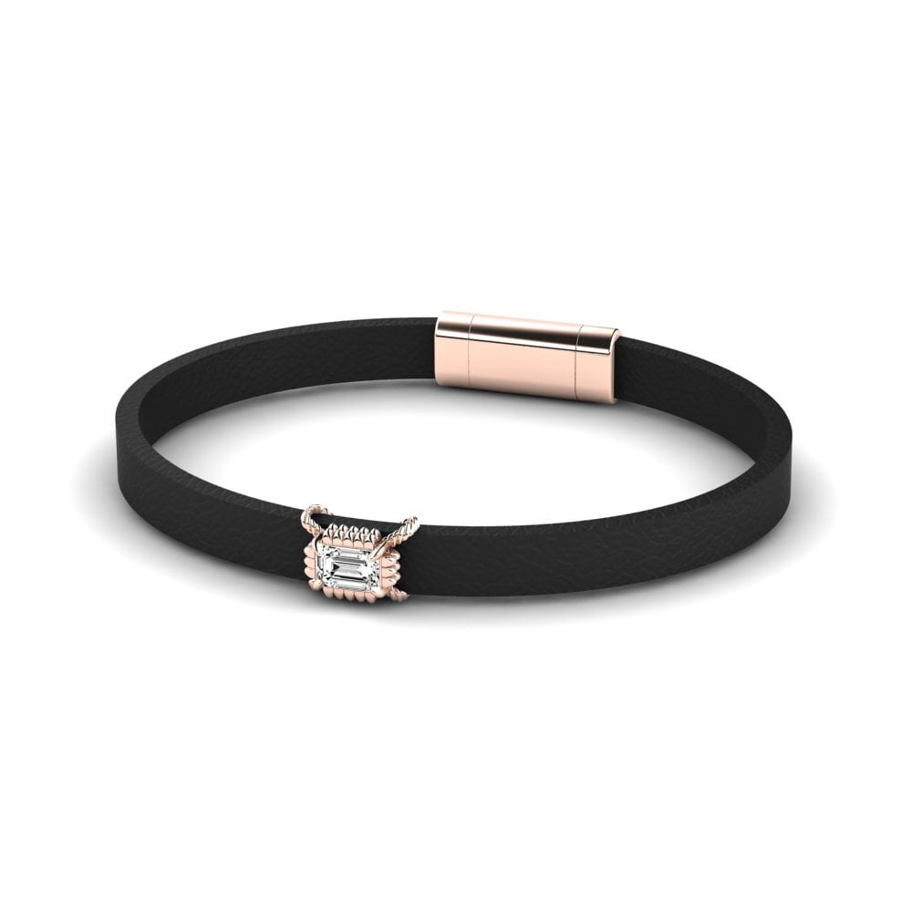 9K Rose Gold Moissanite Men's Bracelet Hendrix