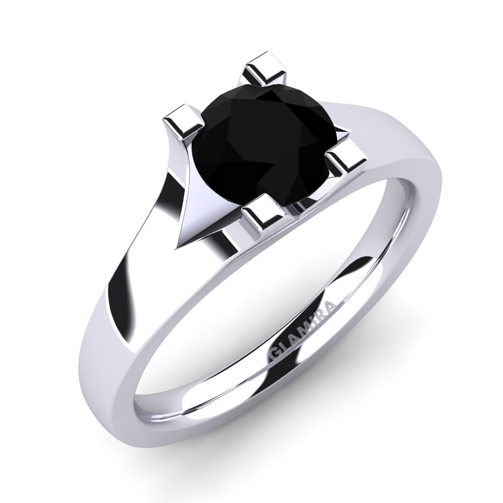 Black Diamond Engagement Ring Henrietta 1.0crt