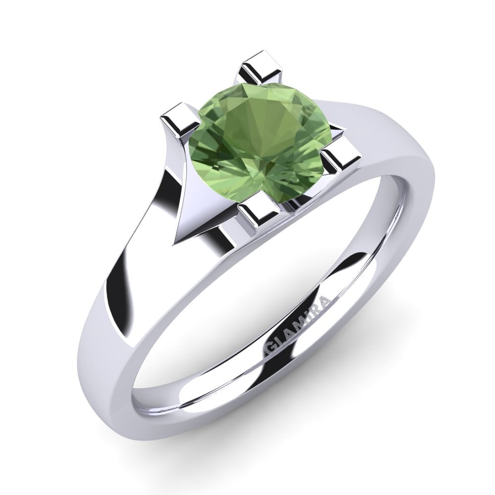 Green Sapphire Engagement Ring Henrietta 1.0crt