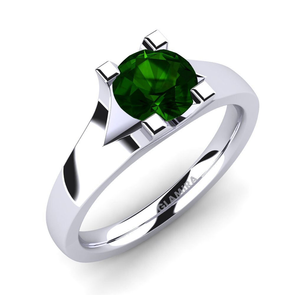 Green Tourmaline Engagement Ring Henrietta 1.0crt