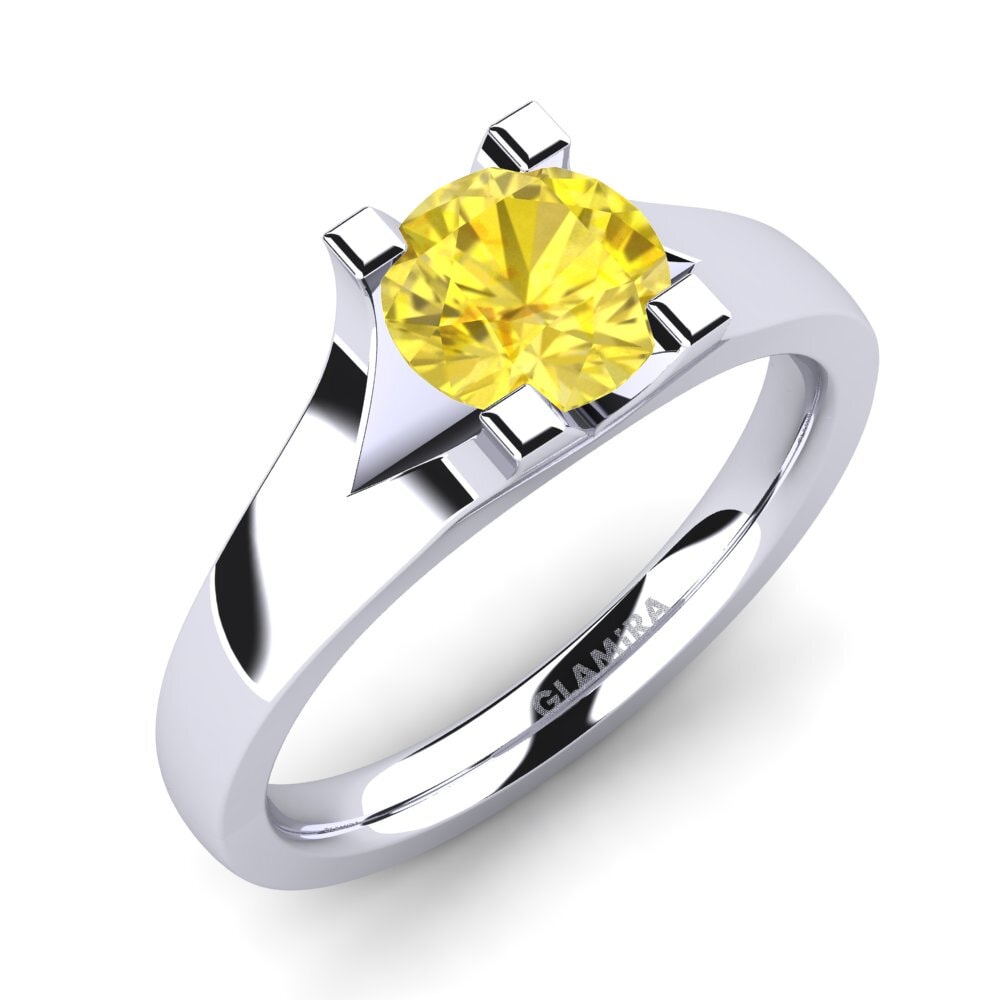 Yellow Sapphire Engagement Ring Henrietta 1.0crt