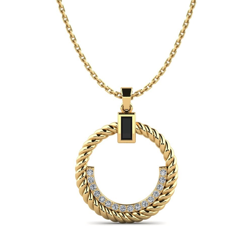Baguette Black Sapphire Women's Pendant Henrikas