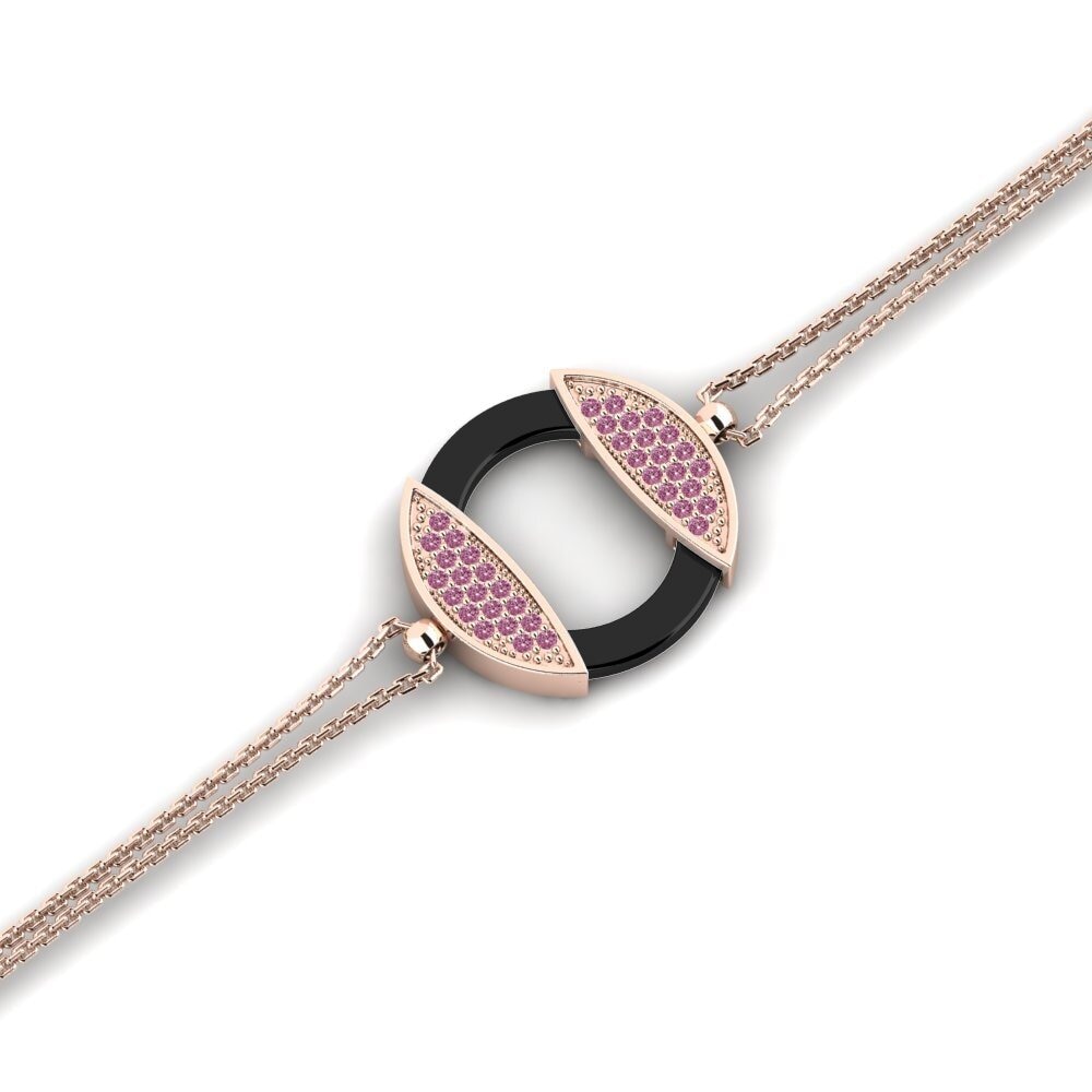 14K Rose Gold Rhodolite Garnet Bracelet Hepner