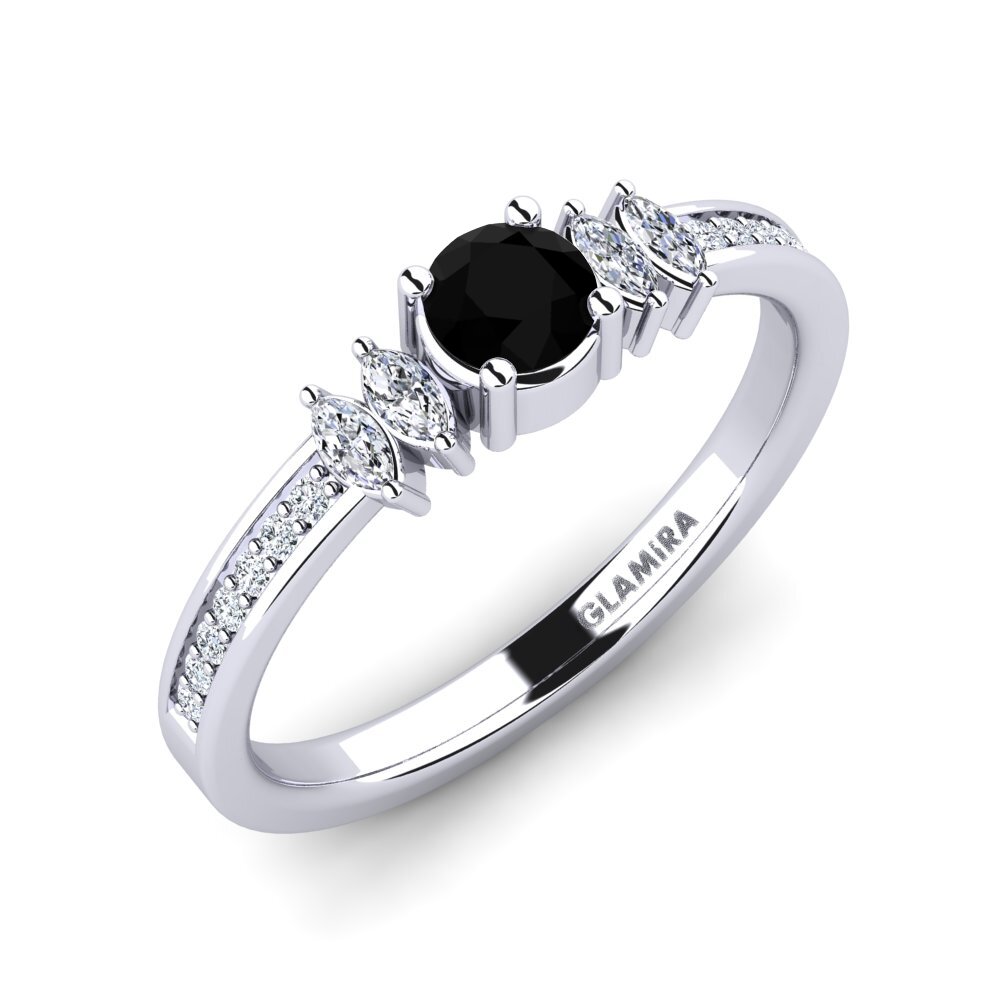Black Onyx Engagement Ring Hepsy
