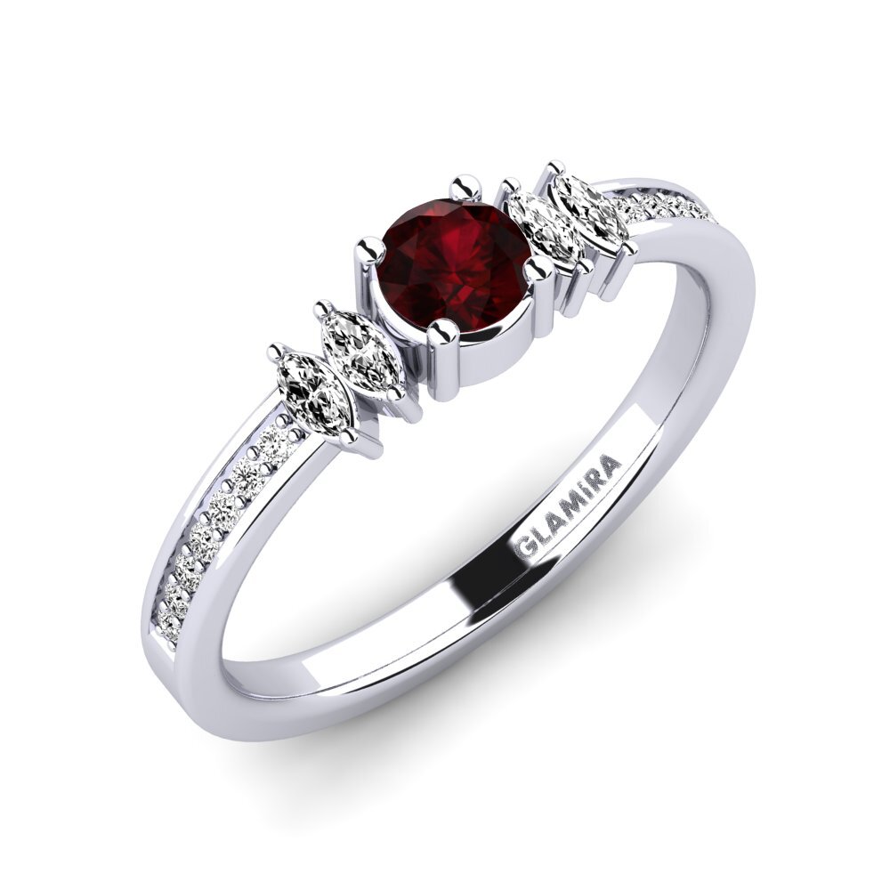 Garnet Engagement Ring Hepsy