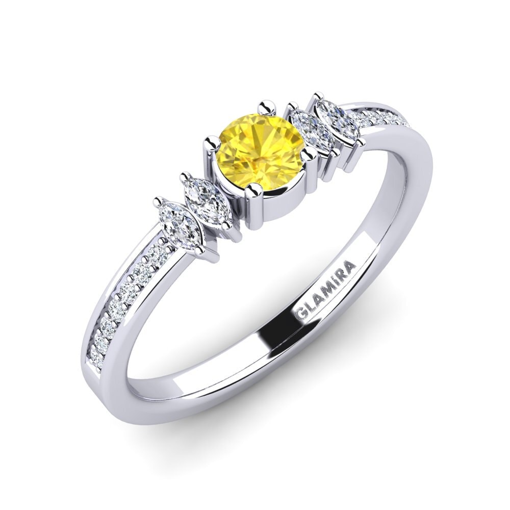 Yellow Sapphire Engagement Ring Hepsy