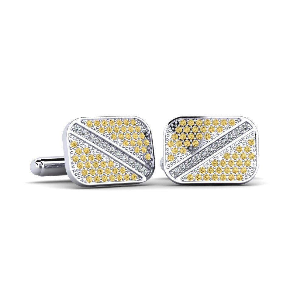 Gul Diamant Manchetknap Herdier