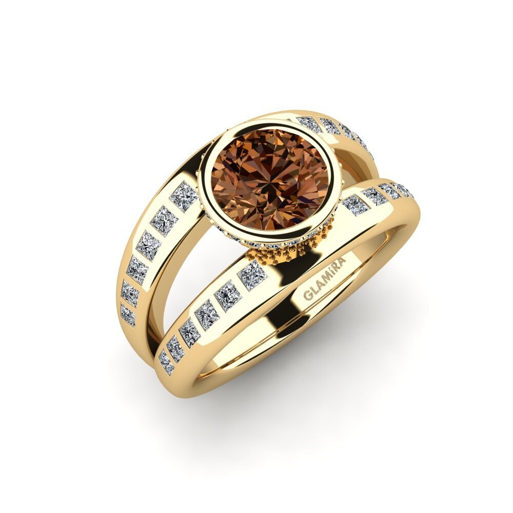 Brown Diamond Engagement Ring Herkuq