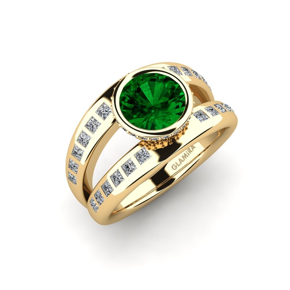Green Zirconia Engagement Ring Herkuq