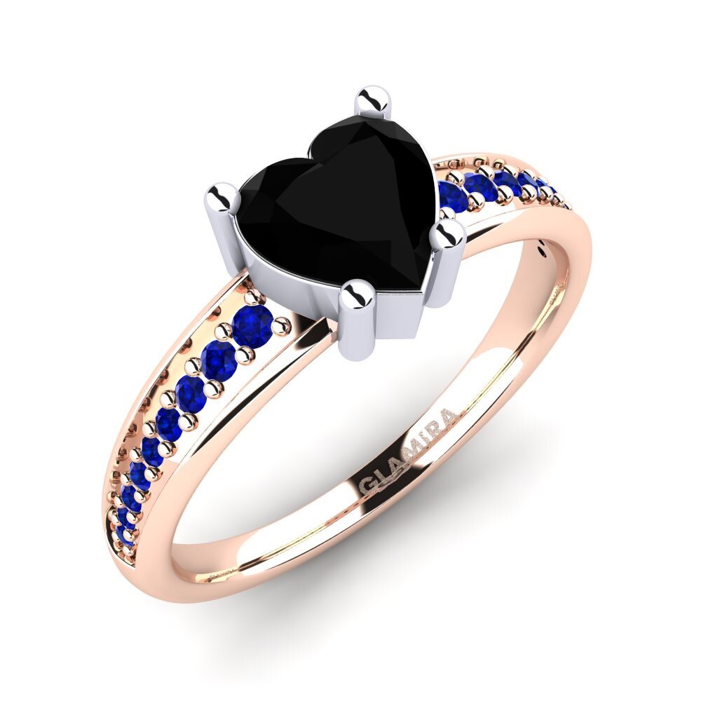 14k Rose & White Gold Engagement Ring Herlane