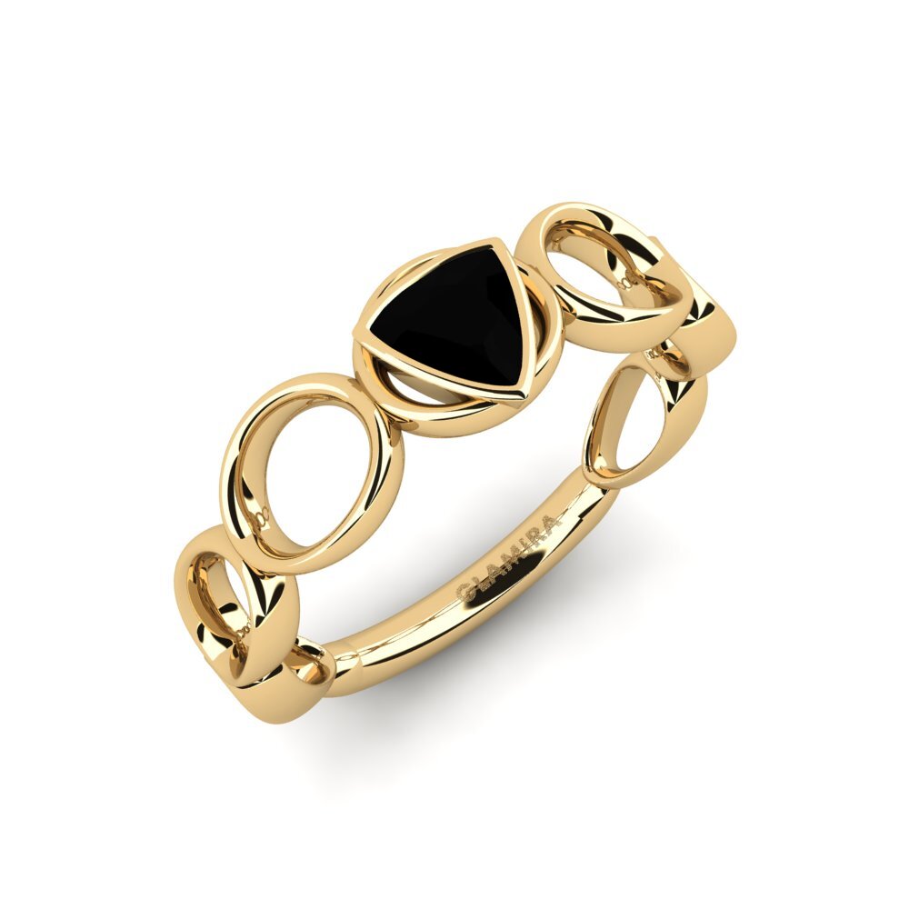 Trillion Black Diamond Engagement Ring Heryuwek
