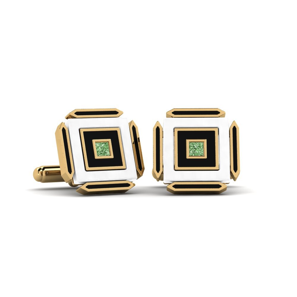 Green Diamond Cufflink Hetzel