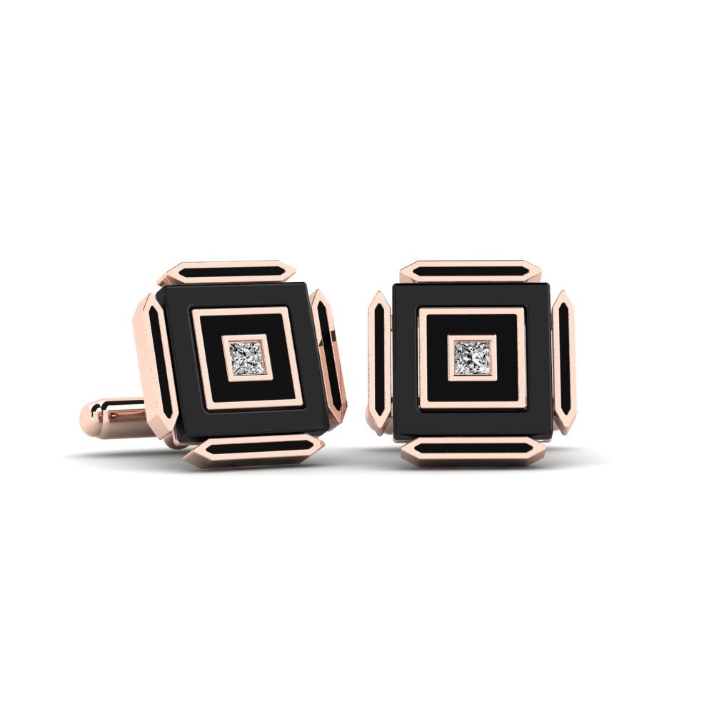 9k Oro Rosa Moissanita Gemelo Hetzel