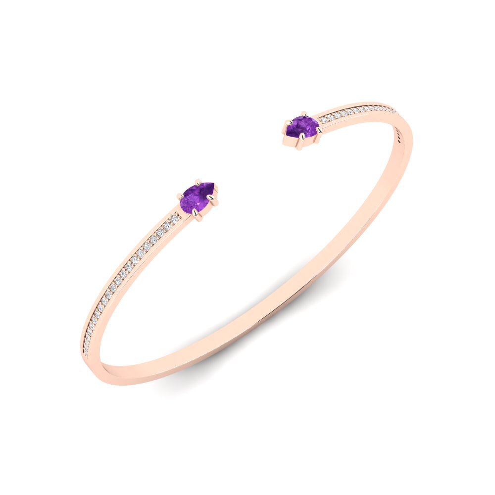 14k Rose Gold Amethyst SYLVIE Bracelet Hewtw