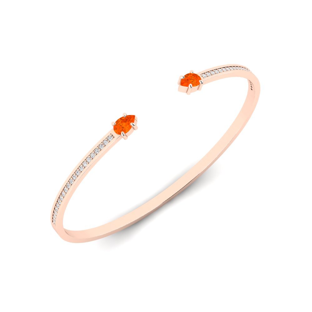 14k Rose Gold Fire-Opal SYLVIE Bracelet Hewtw